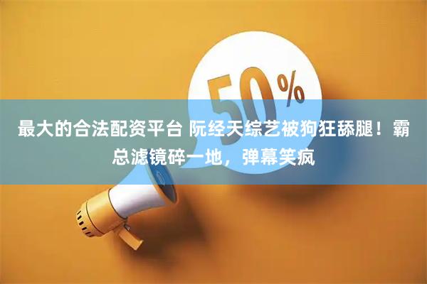 最大的合法配资平台 阮经天综艺被狗狂舔腿！霸总滤镜碎一地，弹幕笑疯