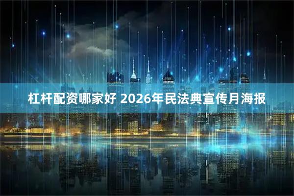 杠杆配资哪家好 2026年民法典宣传月海报